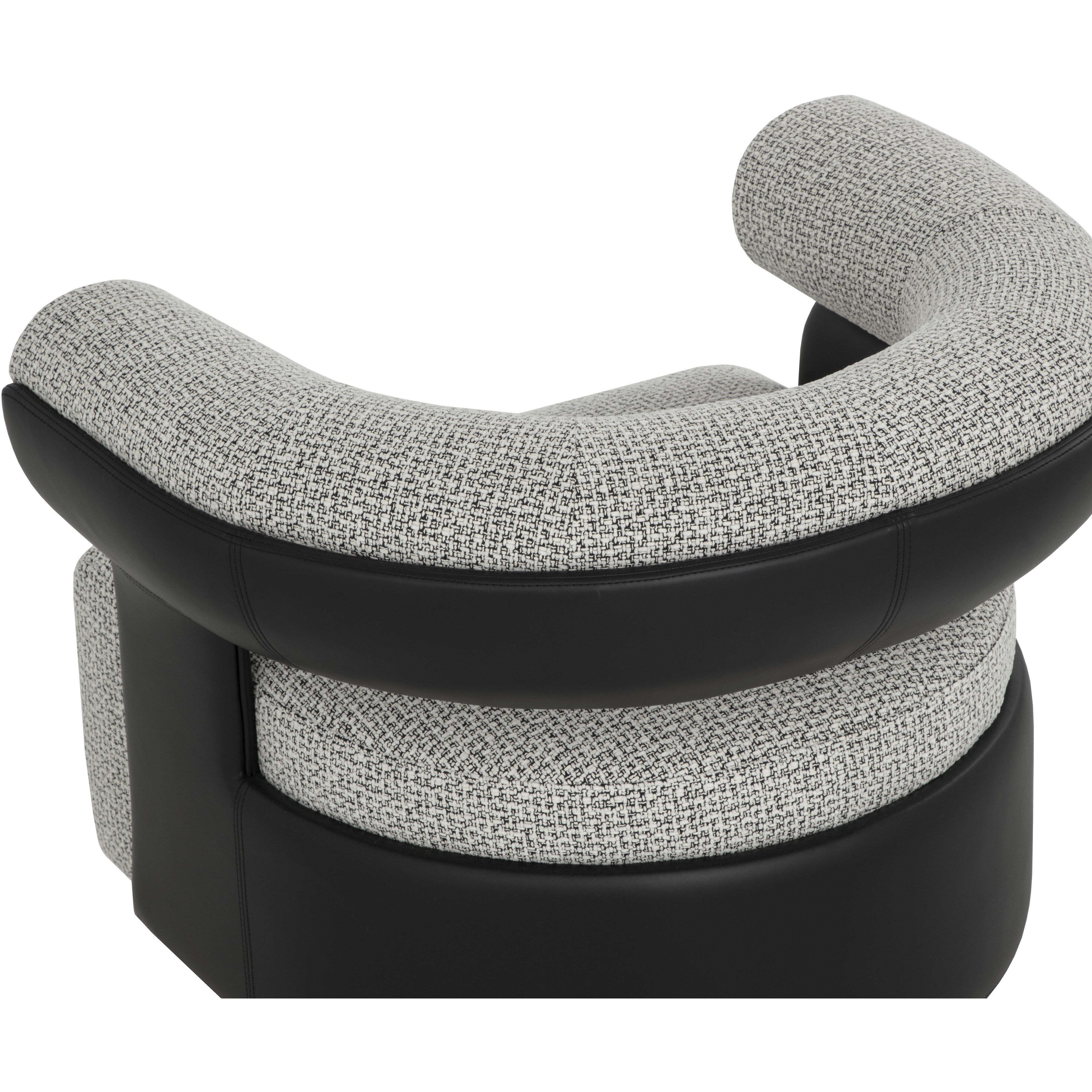 Olida Helios Check Black / Napa Black Swivel Lounge Chair